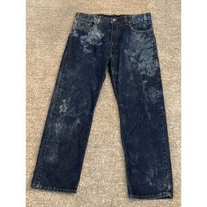 VTG Men's Levi’s 505 DARK BLUE Denim Jeans 38”x30" Made In USA Acid/Bleach Wash?